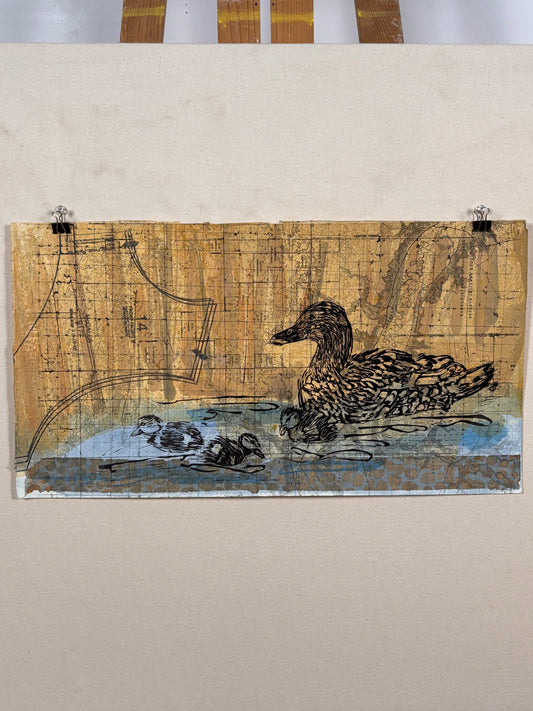 Mallard Hen with Ducklings